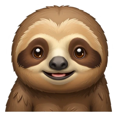 sad sloth smiley sticker