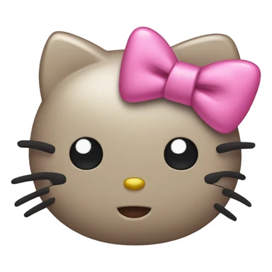 Hello kitty with a pink bow sticker