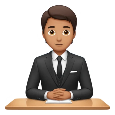 a man standing in front of the presentation table  sticker