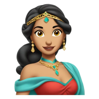 Princess jasmine from Aladdin Disney wearing red outfit  sticker