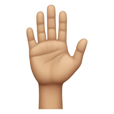 left hand, semi transparent except thumb sticker