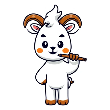 goat smoking a blunt sticker