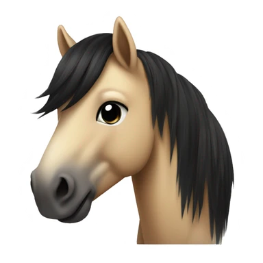 Fjord horse with black and with manes  sticker