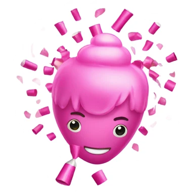 pink party popper  sticker