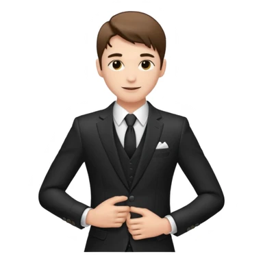 male dancer with suit clothes sticker