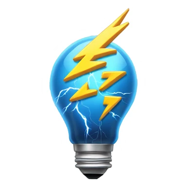 A brain with a lightning bolt going through it, symbolizing creativity, inspiration, or a "lightbulb moment." sticker