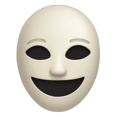 mask smiley flattened on top sticker