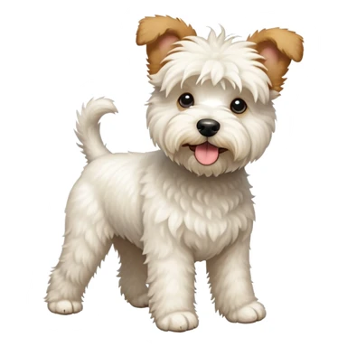 White Straw Terrier Dog sticker