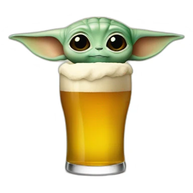 Baby yoda beer sticker