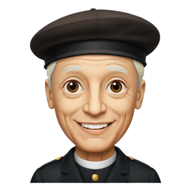 Pablo Picasso wear black berret hat sticker