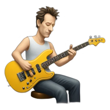 mark sandman playing on bass guitar sticker