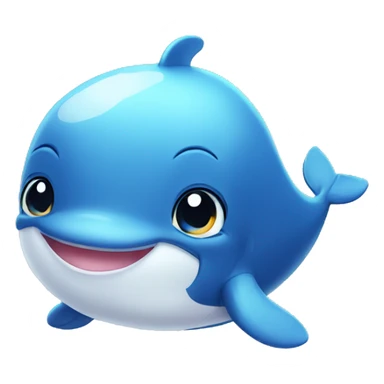 Cute baby whale sticker