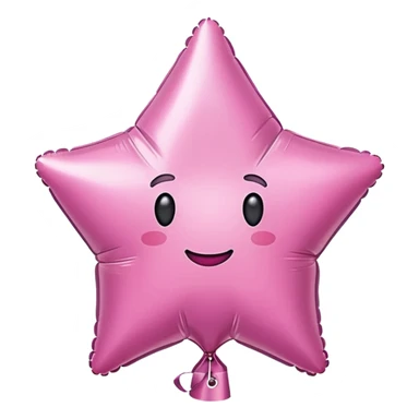 pink star balloon sticker