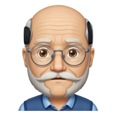 old glasses man with beard sticker