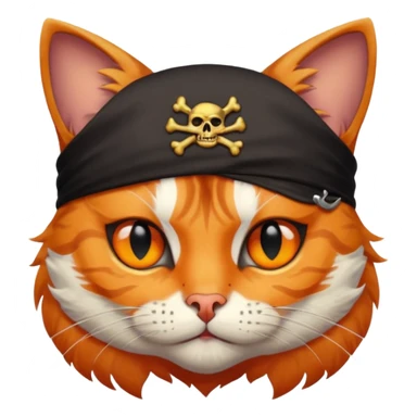 pirate cat with eye patch sticker