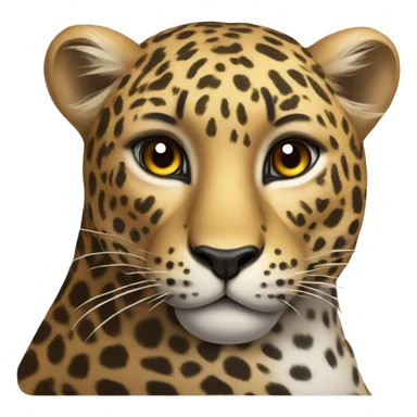 Leopard with a bow on its head  sticker