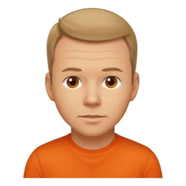 Donnie Wahlberg brown eyes,dark blonde hair, orange shirt  sticker