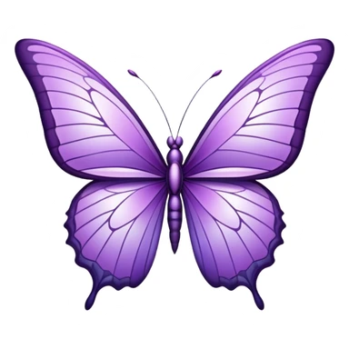 a stunningly detailed butterfly with lilac and purple wings. The wings should display a harmonious blend of swirling and geometric designs, giving them a mystical and artistic feel. The butterfly should have a graceful, elongated body with a subtle metallic sheen, enhancing its enchanting presence. sticker