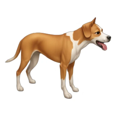 Chien qui mange un cheval sticker