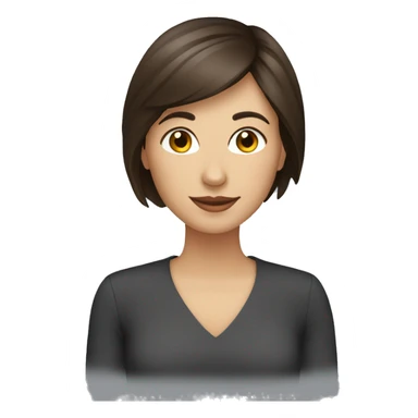 Women about 30s, Brunet, brackets, profesional, style sticker