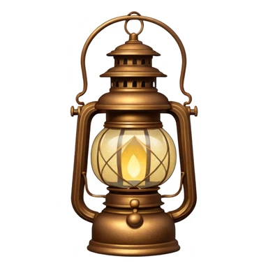 glitter old lantern sticker