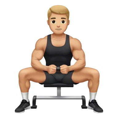 man seated weighted wrist curl sticker