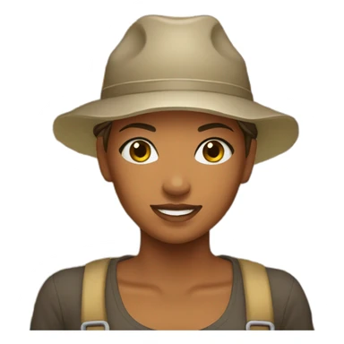 young woman farmer with wheat sticker