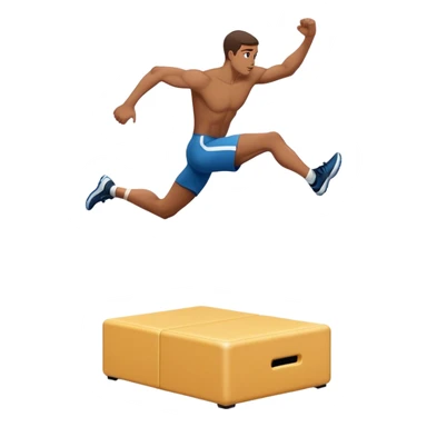 man jump onto plyo-box side-view sticker