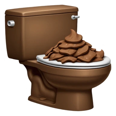 Poop on toilet sticker