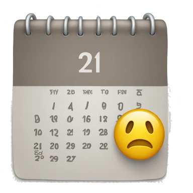 Calender with date February 21 sticker