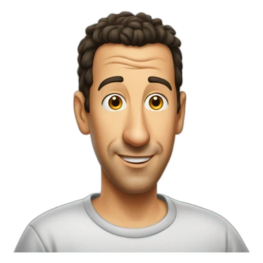actor adam sandler cartoon wearing tee sticker