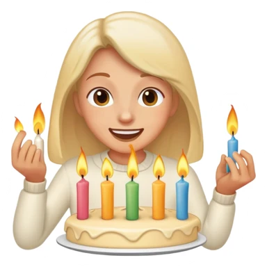 uno smile che soffia sulle candeline sticker