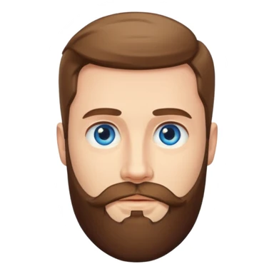 handsome man beard no moustache sticker