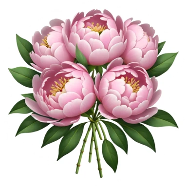 Light Pink peonies bouquet  sticker