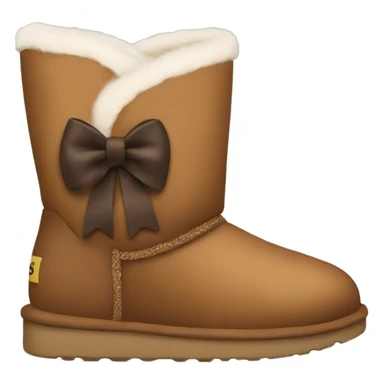 Brown ugg boots with bow sticker