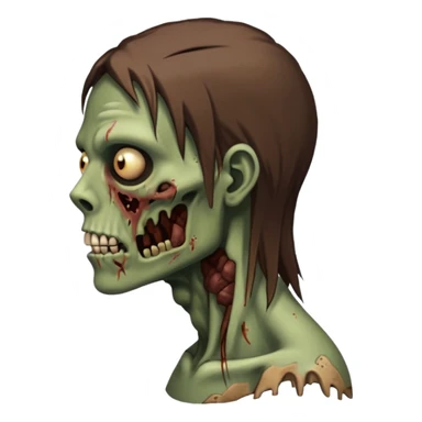 Zumbi moreno com cabelo liso foto de perfil sticker