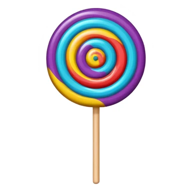 single color sphere lollipop sticker