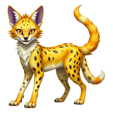 Epic Edgy Colorful ethereal eldritch Sergal-Serval-Fionbri sticker