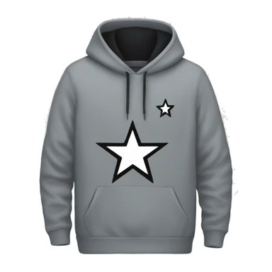 Gray Nike hoodie with a black star  sticker