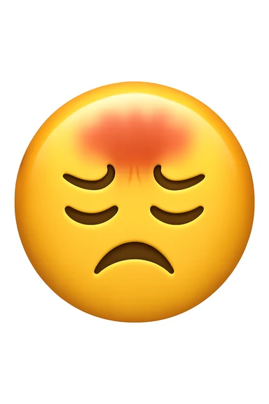 forte mal di testa emoji stile iphone sticker