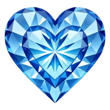 Blue crystallised heart sticker