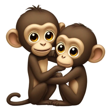monkeys in love  sticker
