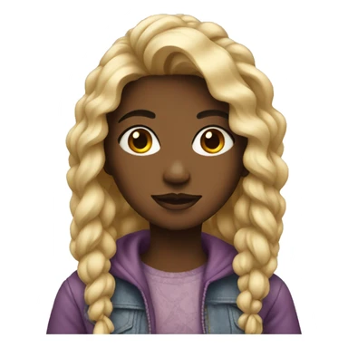 artistic girl sticker