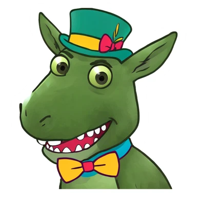 Donkey with big teeth sticker