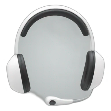 White headset sticker