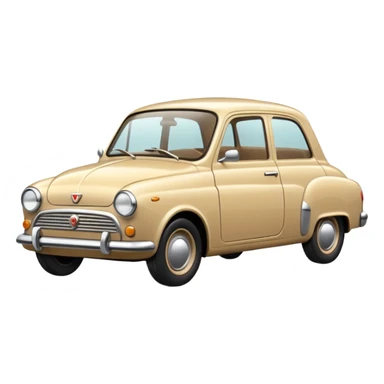 Retro beige car vintage sticker