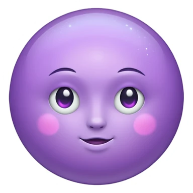 realistic lilac moon sticker