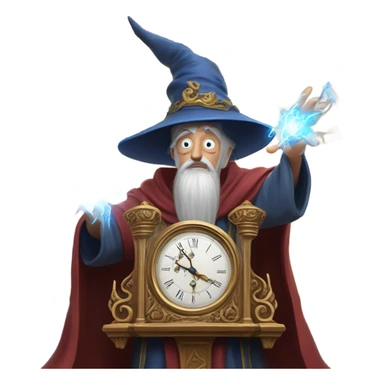 wizard lightning on a large clock sticker
