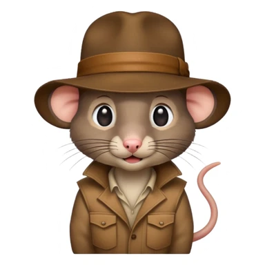 🐀 wearing Indiana jones hat sticker