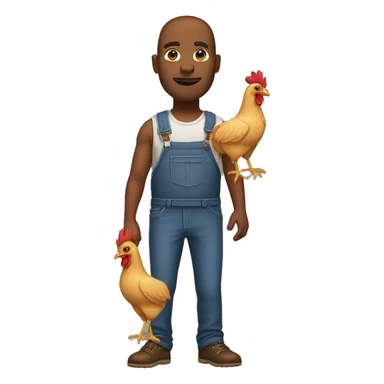 man with chicken legs sticker